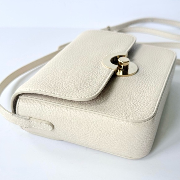 CO Collections Small Box Crossbody / Shoulder Bag in Cream Ivory Leather - Picture 6 of 16